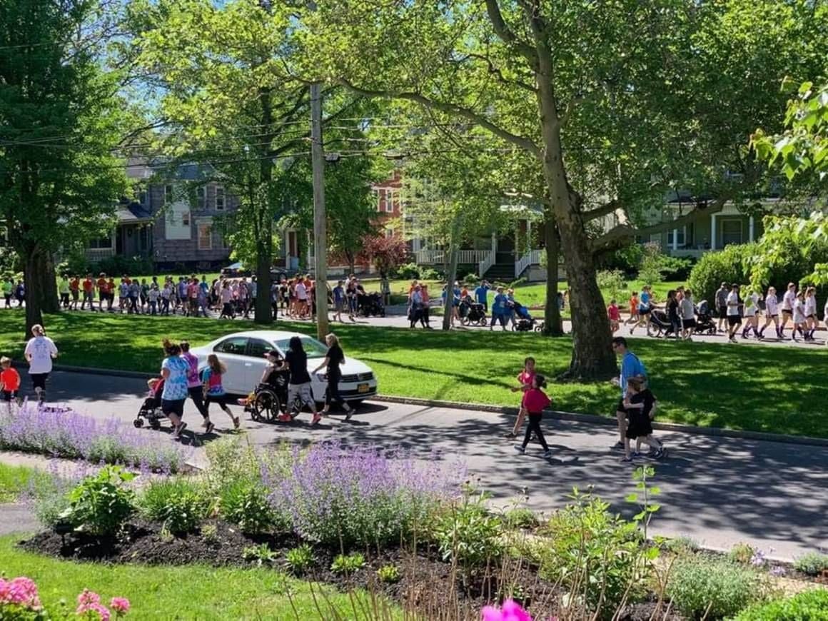 Community walk on Park Avenue