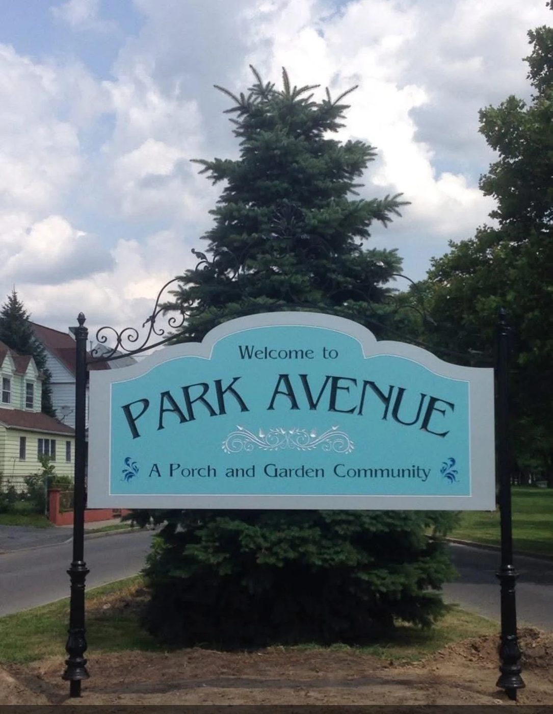 Welcome to Park Avenue neighborhood sign, Syracuse